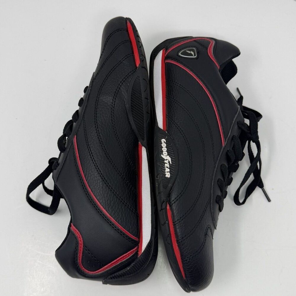 Goodyear Men’s ORI-S Lightweight Driving Athletic Sneakers Black Red Sz 9
